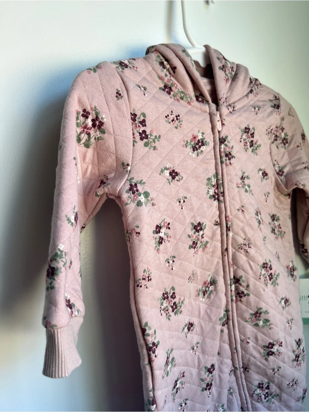 Carter’s Little Planet Quilted Floral Hooded Romper | 6 Months | NWT